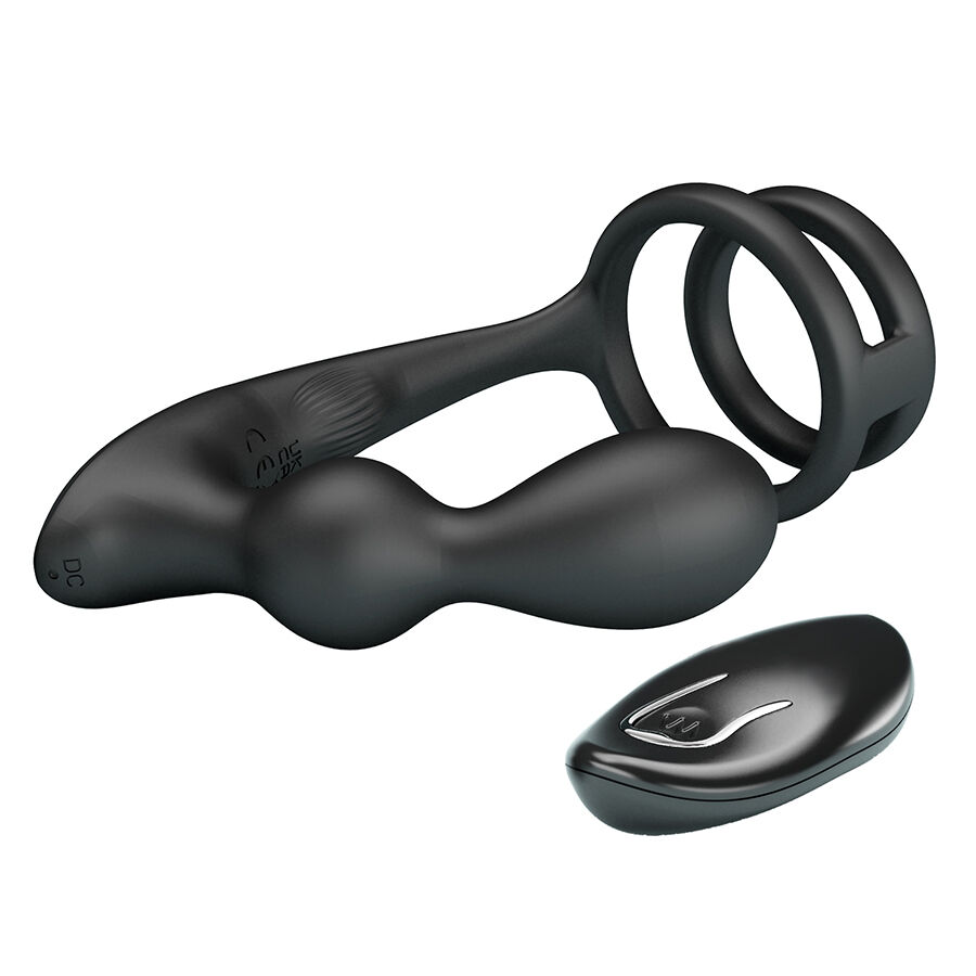 MR PLAY – Plug Anal Vibratório Com Anel Peniano E Controle Remoto - Image 2