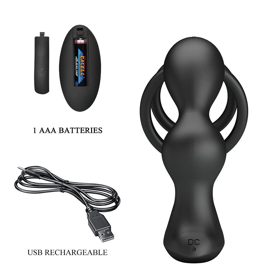MR PLAY – Plug Anal Vibratório Com Anel Peniano E Controle Remoto - Image 6
