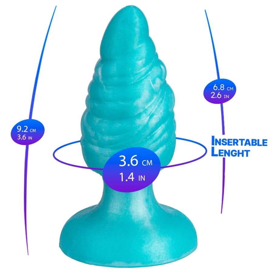 SILEXD – Melty Plug Anal De Derretimento Fantasy De Silicone Líquido Termoreativo Azul Celestial 9,2 Cm - Image 2