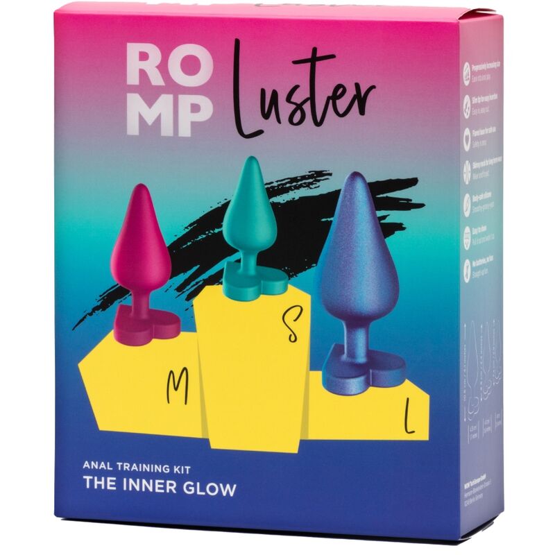 ROMP - Kit de Treinamento Anal Luster P/M/G com Base em Formato de Coração - Image 9