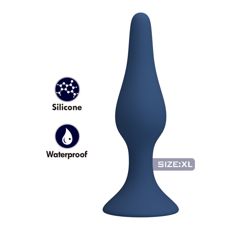 MR PLAY – Plug Anal De Silicone Cônico Azul Xl - Image 2