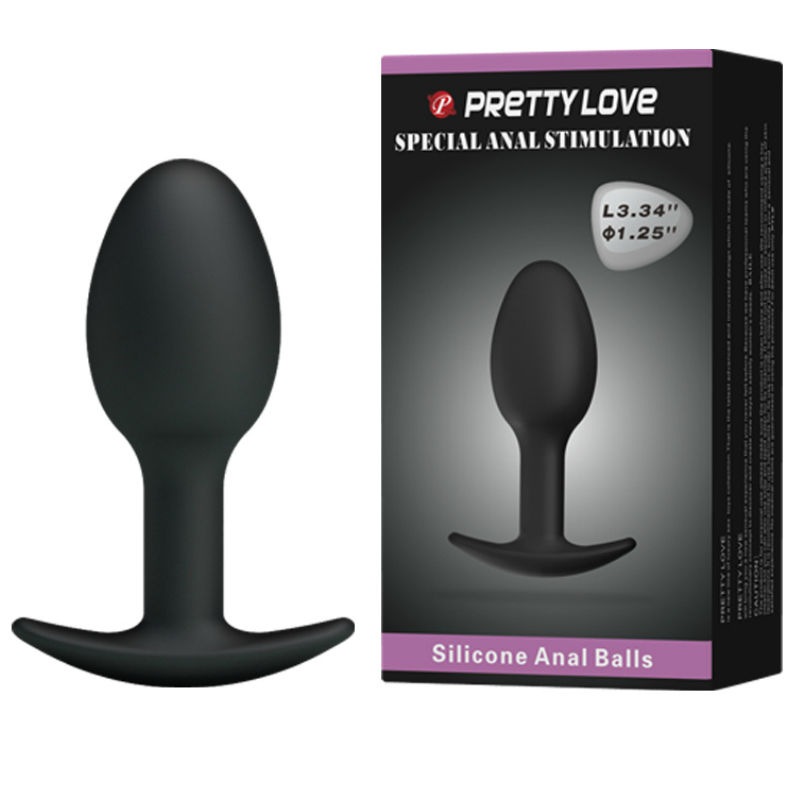 ANAL TOYS – Pretty Love - Plug Anal De Silicone 6.5 Cm Preto - Image 2