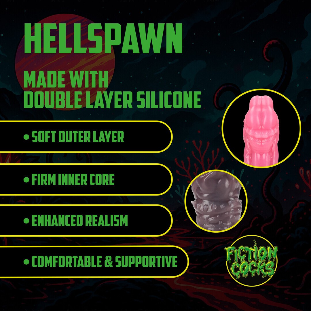 OUCH! – Dildo Monster Em Silicone Hellspawn Vermelho/Preto Ouch! - Image 2