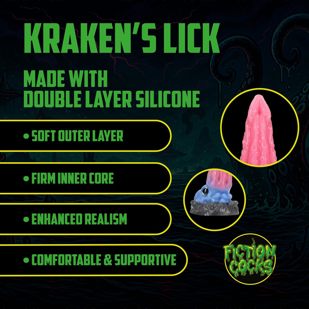 OUCH! – Dildo Monster Em Silicone Kraken's Lick Azul/Vermelho Ouch! - Image 2