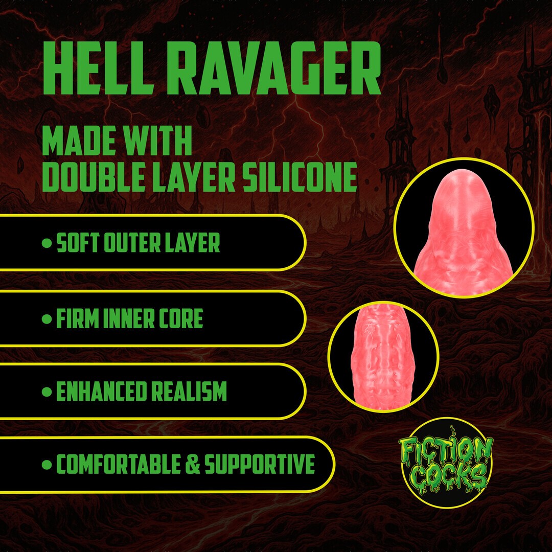 OUCH! – Dildo Monster Em Silicone Hell Ravager Vermelho Ouch! - Image 2