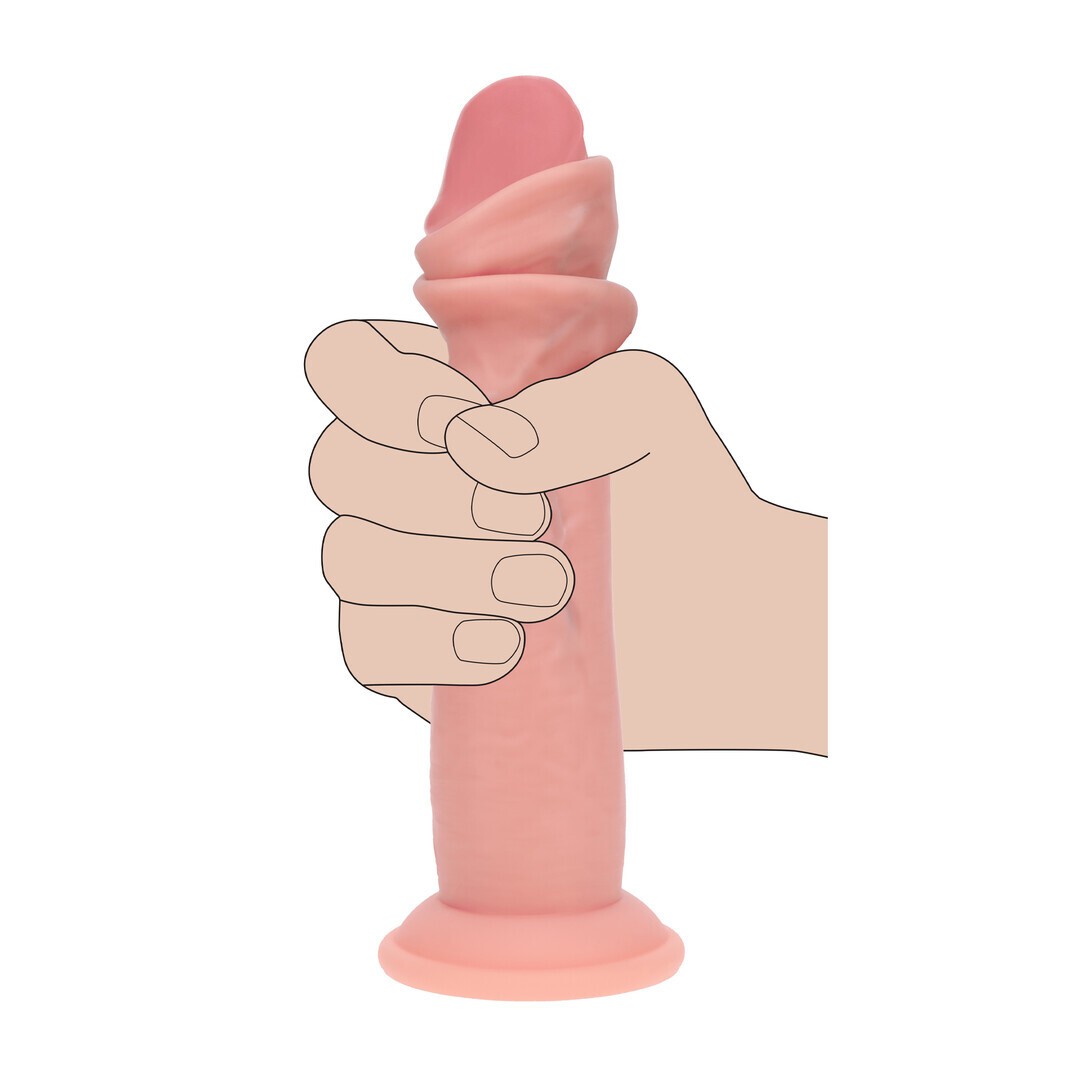 REALROCK – Dildo Real?Stico Dual Density Silicone Sliding Skin 6 /15.5 Cm Flesh Realrock - Image 6
