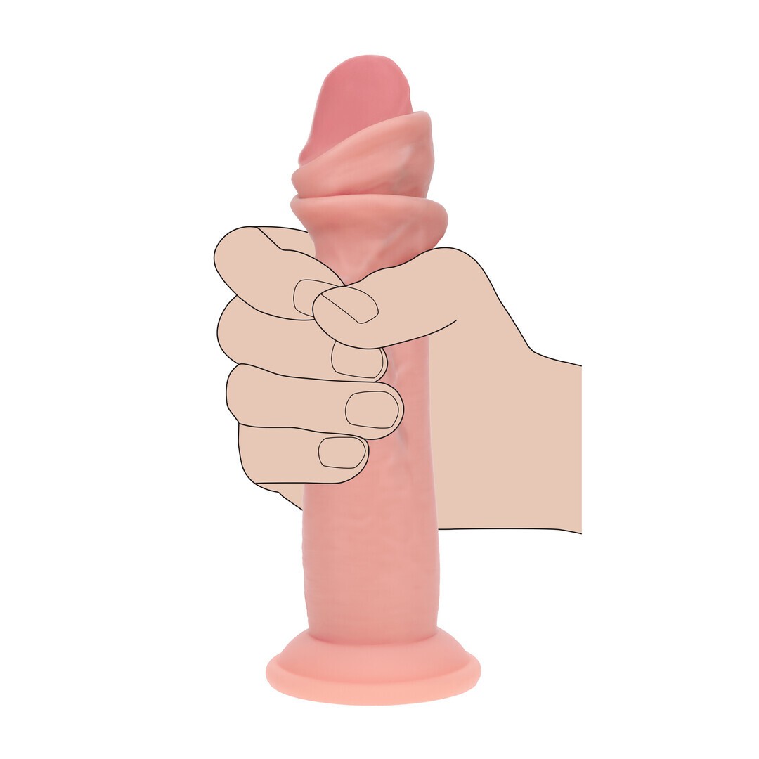 REALROCK – Dildo Real?Stico Dual Density Silicone Sliding Skin 8 /20.5 Cm Flesh Realrock - Image 6