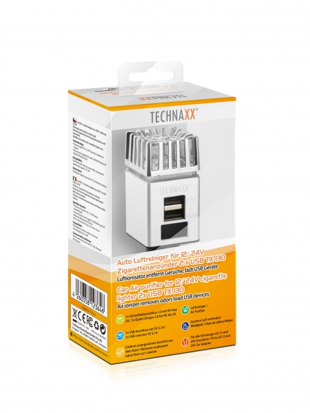 Technaxx - Purificador de Ar para Carro com Carregador USB - Image 4