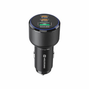 Fotografia do Carregador de Carro 95W com 2x USB-C PD e 1x USB-A