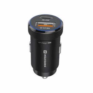 Fotografia do Carregador de Carro 20W (1x USB-C PD + 1x USB-A)
