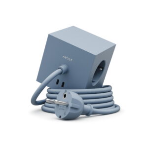 Fotografia do Carregador AC Square 1 com Fio de 1.8m Azul Shark