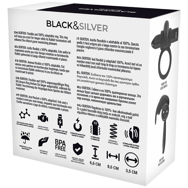 BLACK&SILVER – Burton Remote Control Cockring Watchme - Image 7