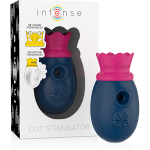 INTENSE HIGH TECH – Intense - Estimulador De Clitóris 10 Modos De Sucção E Lamber - Azul
