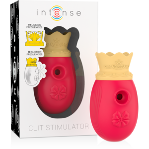 INTENSE HIGH TECH – Intense - Estimulador De Clitóris 10 Modos De Sucção E Lamber - Vermelho