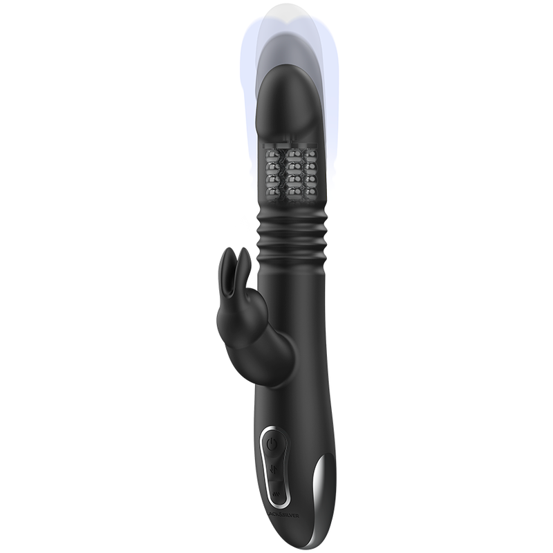 BLACK&SILVER – Kenji Vibrador Rabbit Up & Down + Controlo Remoto Watchme - Image 3