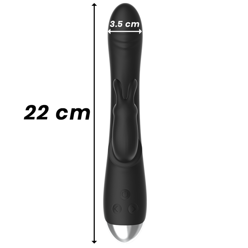 BLACK&SILVER – Dj. Estimulador De Coelho De Silicone Recarregável Adam Preto - Image 8