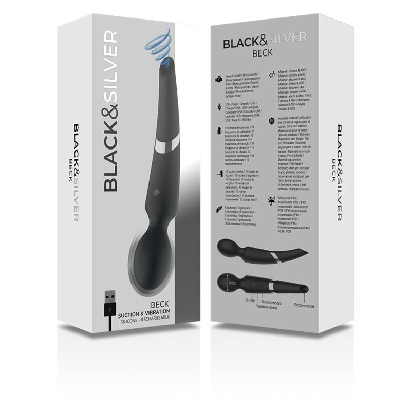 BLACK&SILVER – Beck Wand E Ventosa 2 Em 1 Silicone - Image 7