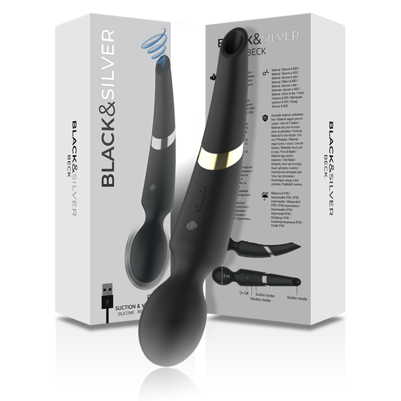 BLACK&SILVER – Beck Wand E Ventosa 2 Em 1 Silicone - Image 6
