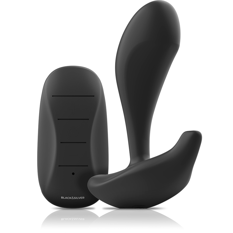 BLACK&SILVER – Controle Remoto De Silicone Dwayne Anal Plug - Image 2