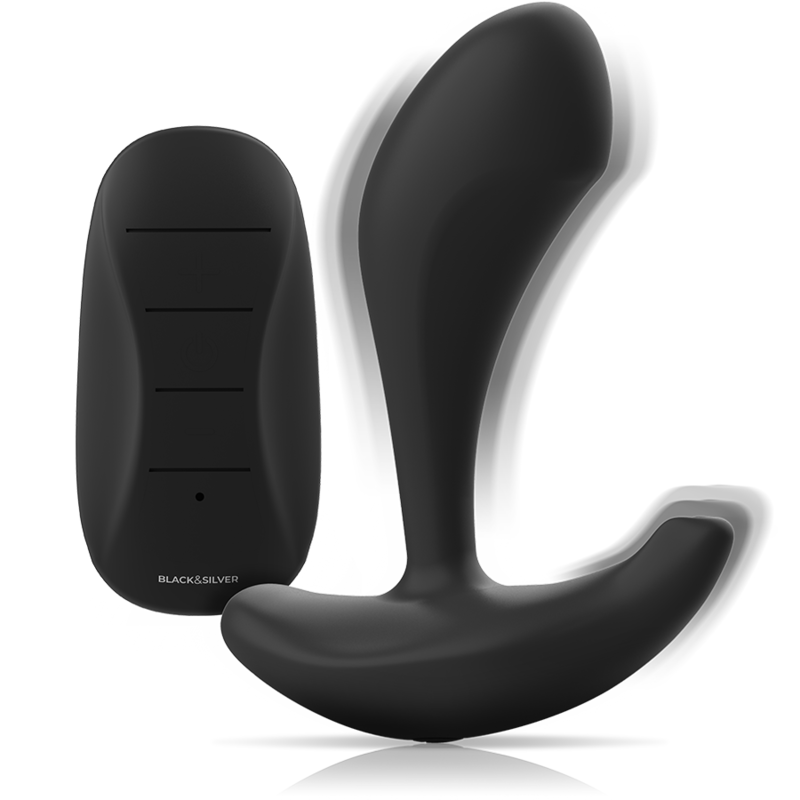BLACK&SILVER – Controle Remoto De Silicone Dwayne Anal Plug - Image 3