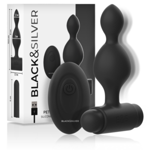BLACK&SILVER – Controle Remoto De Plug Anal De Silicone Tucker Pequeno
