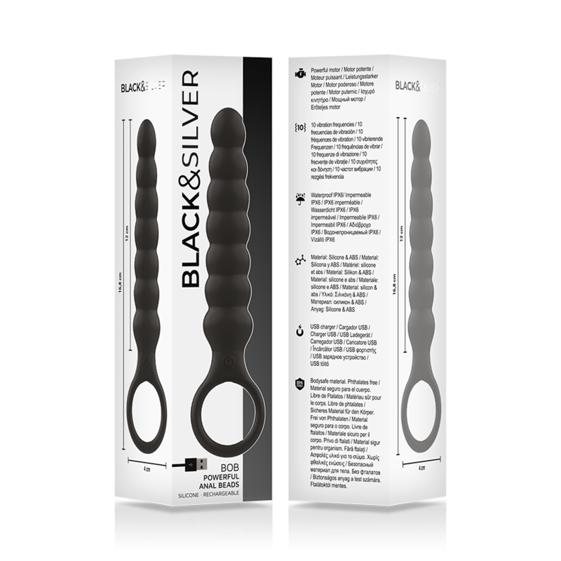 BLACK&SILVER – Dilador Anal De Silicone Bob Poderoso - Image 5