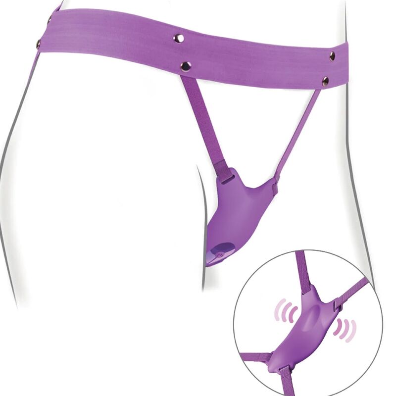 Fantasy for Her - Arnês de Borboleta Vibrante com Controle Remoto Recarregável Violeta - Image 3