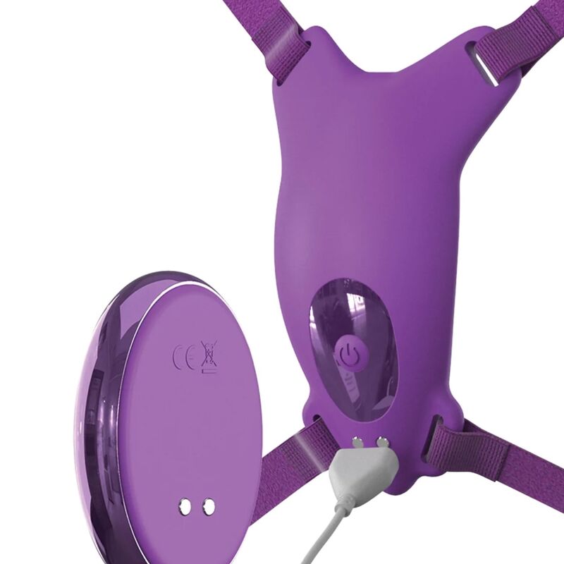 Fantasy for Her - Arnês de Borboleta Vibrante com Controle Remoto Recarregável Violeta - Image 4
