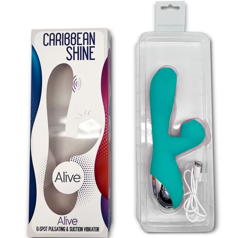 ALIVE – Vibrador Caribbean Shine E Sucção Azul - Image 4