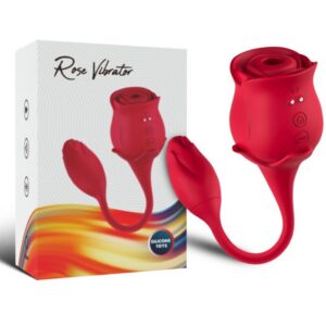 ARMONY STIMULATORS – Armony - Sucker De Clitóris Rosa E Vibrador 10 Modos Vermelho