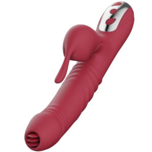 ARMONY VIBRATORS – Armony - Vibrador E Sucção Com Língua Estimulante Burgundy
