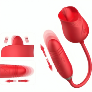 ARMONY STIMULATORS – Armony - Vibrador De Flor Delight E Impulso Com Língua Vermelha