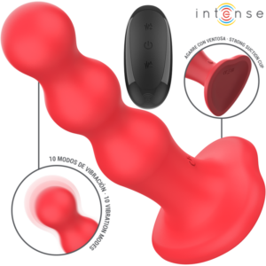 INTENSE REMOTE CONTROL – Intense - Cody Vibrador Com Ventosa Vermelho Controle Remoto