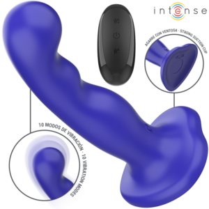 INTENSE REMOTE CONTROL – Intense - Vibrador Shorty Com Ventosa Azul Controle Remoto