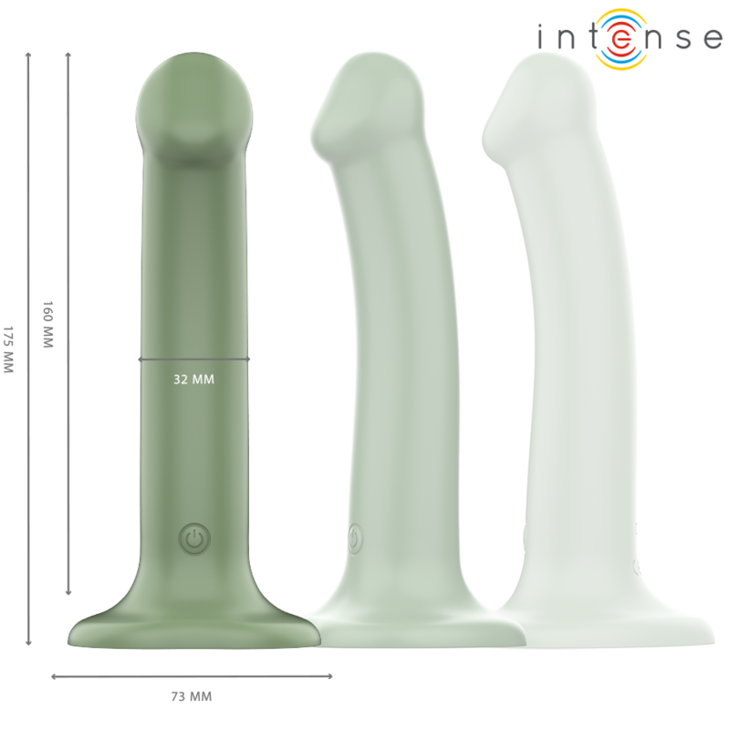 INTENSE REMOTE CONTROL – Intense - Vibrador Becca Com Ventosa 10 Vibrações Verde Controle Remoto - Image 2
