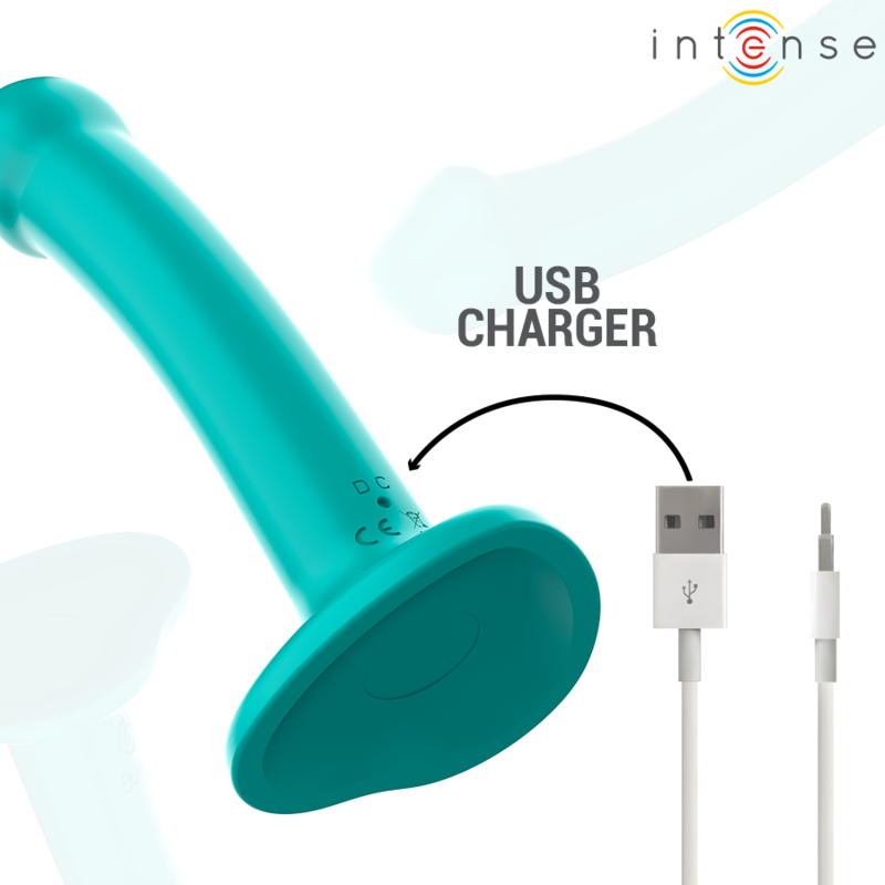 INTENSE REMOTE CONTROL – Intense - Vibrador Katie Com Ventosa 10 Vibrações Controle Remoto Azul - Image 6