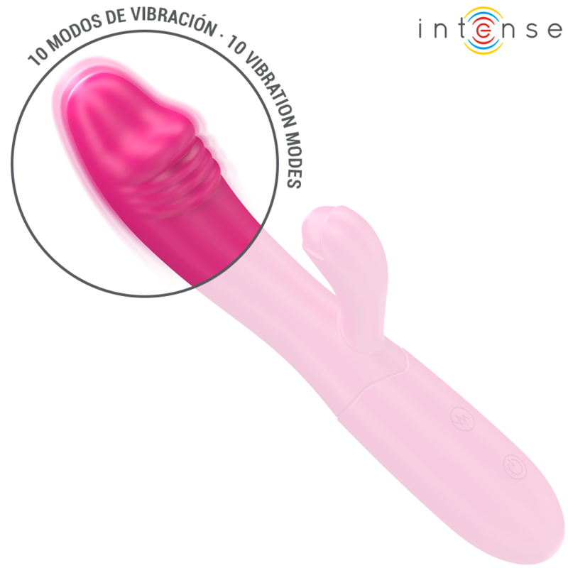 INTENSE HIGH TECH – Intense - Ivy Vibrador Flexível 10 Vibrações Com Língua Estimulante Rosa - Image 4