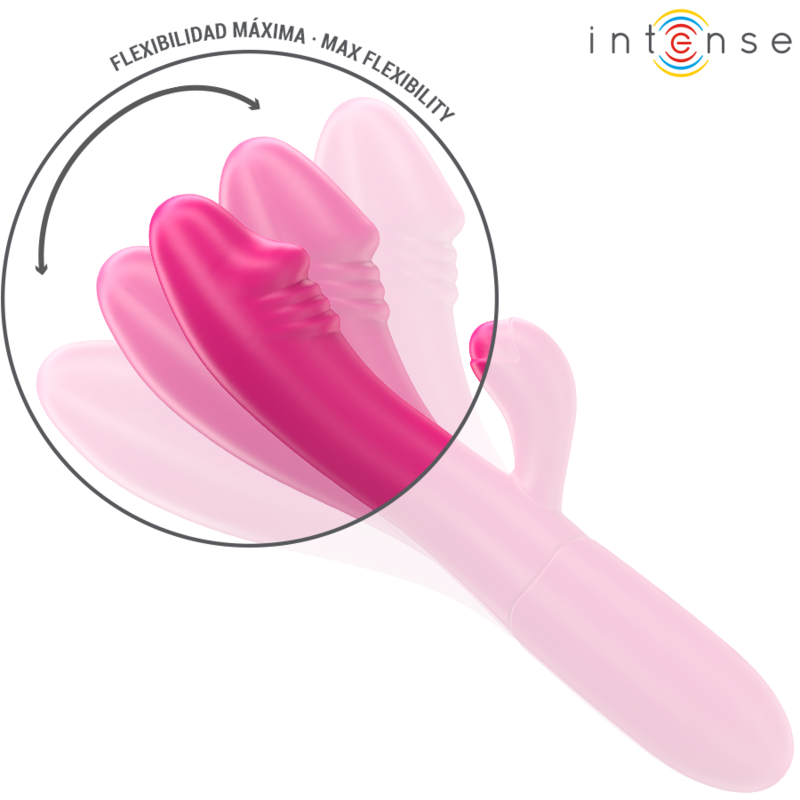INTENSE HIGH TECH – Intense - Ivy Vibrador Flexível 10 Vibrações Com Língua Estimulante Rosa - Image 6