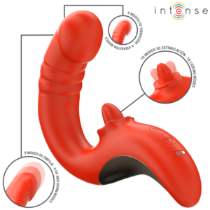 INTENSE HIGH TECH – Intense - Vibrador E Estimulador Paulina Em Formato U Vermelho