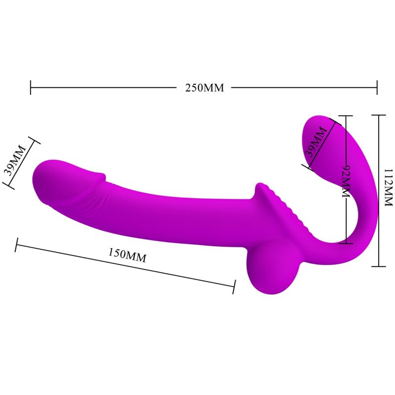 HIGH TECH – Pretty Love - Estimulador Kelpie Double Strap-On Roxo - Image 4