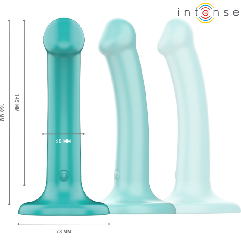 INTENSE REMOTE CONTROL – Intense - Vibrador Katie Com Ventosa 10 Vibrações Controle Remoto Azul - Image 2