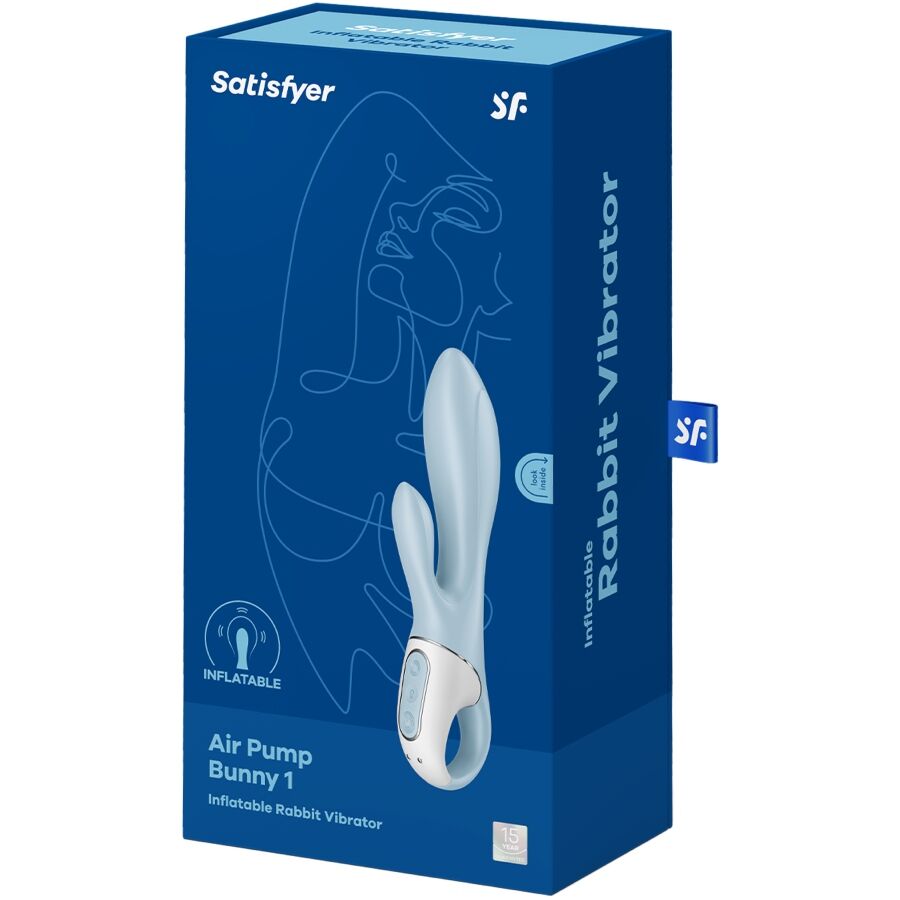 SATISFYER VIBRATOR – Satisfyer - Bomba De Ar Bunny 1 Coelho Inflável Vibrador Azul - Image 6