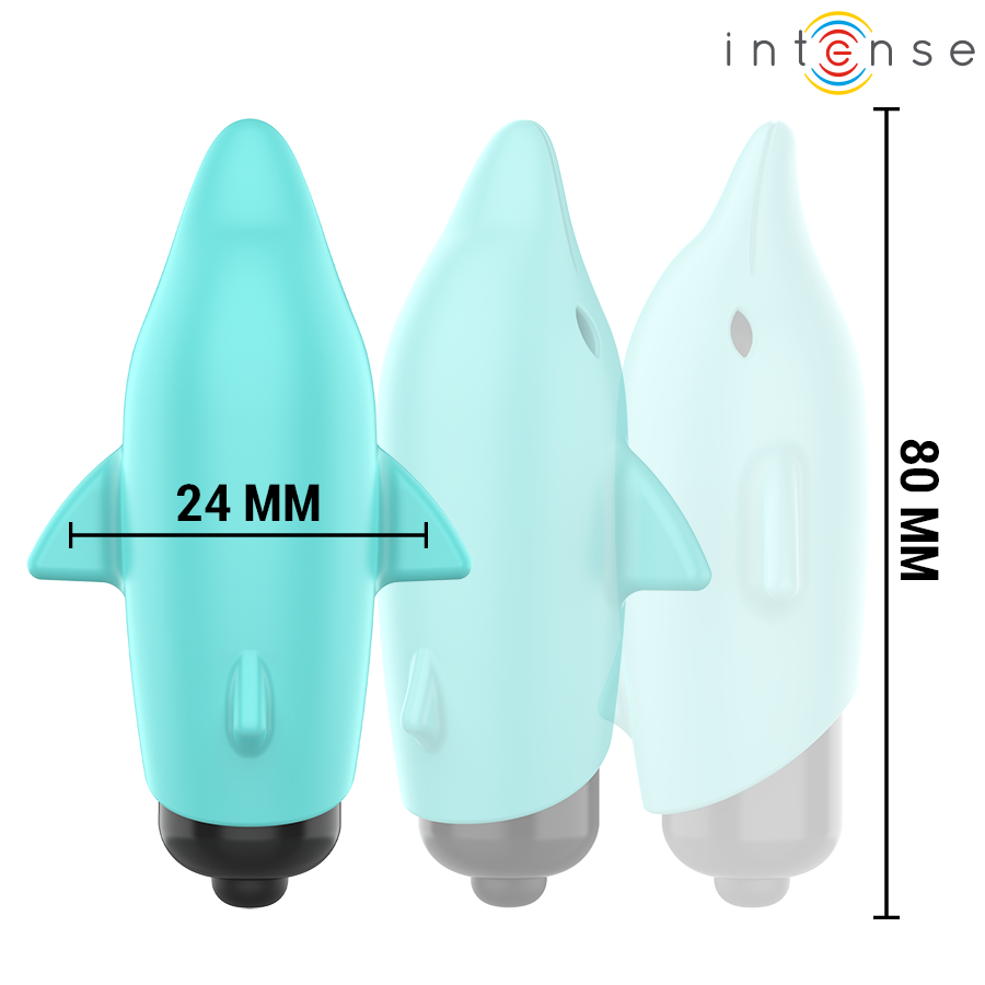 INTENSE FUN TOYS – Intense - Bala Vibrante Echo Azul Golfinho 8 X 4,7 Cm - Image 3