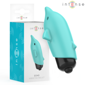 INTENSE FUN TOYS – Intense - Bala Vibrante Echo Azul Golfinho 8 X 4,7 Cm