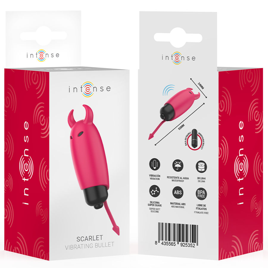 INTENSE FUN TOYS – Intense - Bala Vibratória Escarlate Demônio Vermelho 9,3 X 2,4 Cm - Image 7