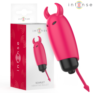 INTENSE FUN TOYS – Intense - Bala Vibratória Escarlate Demônio Vermelho 9,3 X 2,4 Cm