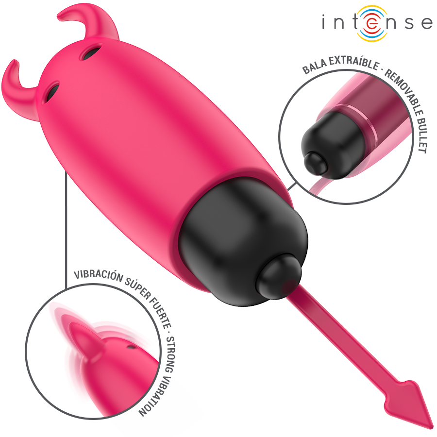 INTENSE FUN TOYS – Intense - Bala Vibratória Escarlate Demônio Vermelho 9,3 X 2,4 Cm - Image 4
