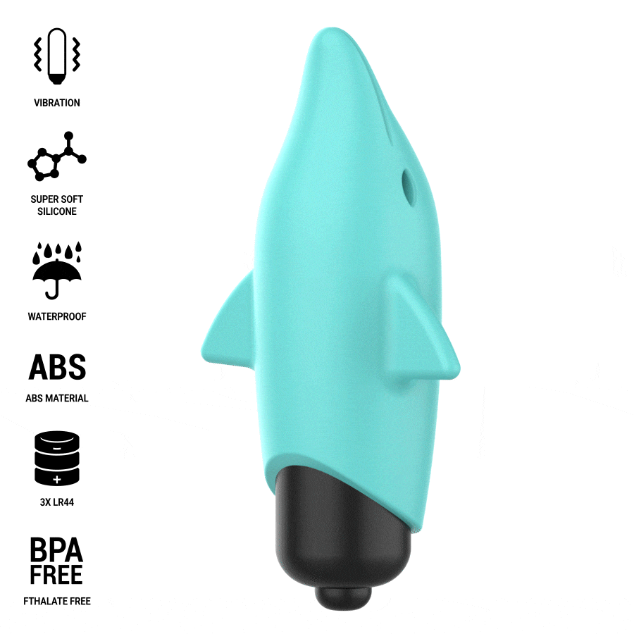 INTENSE FUN TOYS – Intense - Bala Vibrante Echo Azul Golfinho 8 X 4,7 Cm - Image 2