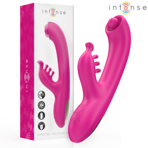 INTENSE HIGH TECH – Intense - Christina Multifuncional Rabbit Vibrador 22,5 Cm Rosa
