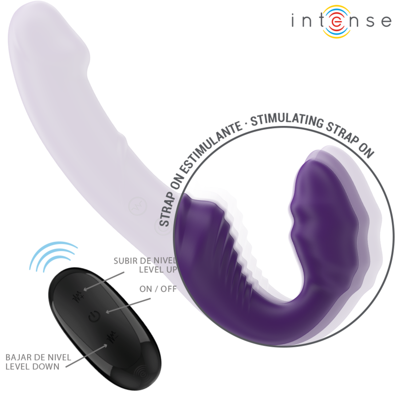 INTENSE REMOTE CONTROL – Intense - Jill Vibrador Duplo 20 Cm Roxo Controle Remoto - Image 4